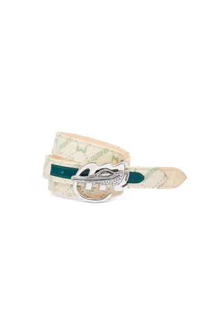 Mauri AB6 Men's Exotic Alligator Skin / Fabric / Calf-Skin Leather Belt (MAB1008)