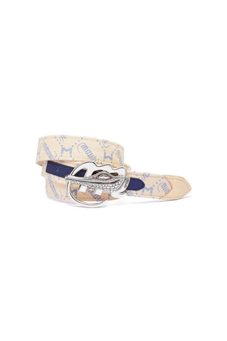 Mauri AB6 Men's Exotic Alligator Skin / Fabric / Calf-Skin Leather Belt (MAB1008)