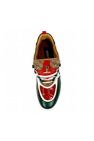 Mauri Abstract 8435 Crocodile / Fabric / Nappa Casual Sneaker (MA5670)