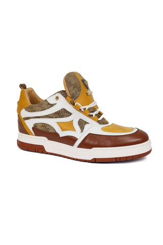 Mauri Abstract 8435 Crocodile / Fabric / Nappa Casual Sneaker (MA5670)