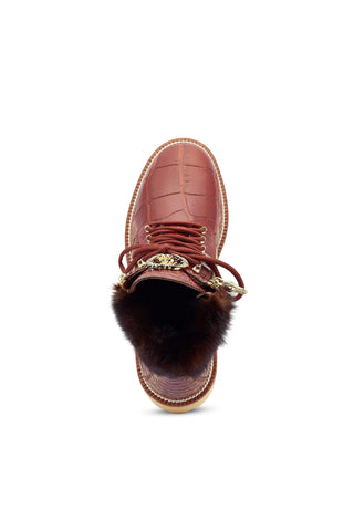 Mauri Adventurer 4987 Alligator Skin & Mink Fur Zipper Boots (MA5459)