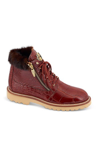 Mauri Adventurer 4987 Alligator Skin & Mink Fur Zipper Boots (MA5459)