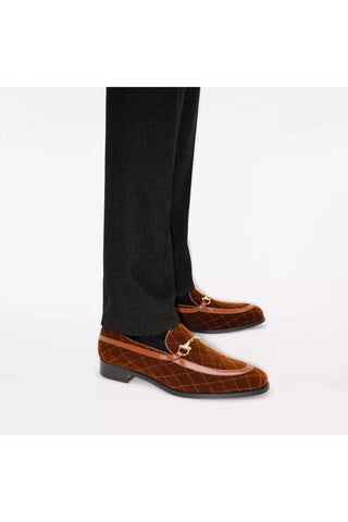 Mauri Allure 3257/1 Quilted Velvet / Patent Horsebit Loafer