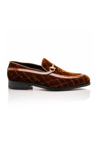 Mauri Allure 3257/1 Quilted Velvet / Patent Horsebit Loafer