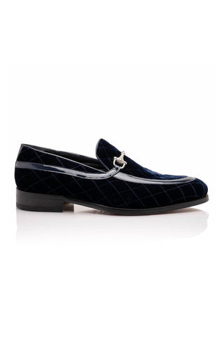 Mauri Allure 3257/1 Quilted Velvet / Patent leather Slip-on Horsebit Loafers (MA5642)-AmbrogioShoes