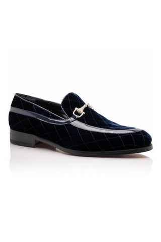 Mauri Allure 3257/1 Quilted Velvet / Patent leather Slip-on Horsebit Loafers (MA5642)-AmbrogioShoes