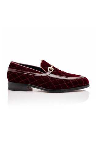 Mauri Allure 3257/1 Quilted Velvet / Patent leather Slip-on Horsebit Loafers (MA5642)-AmbrogioShoes