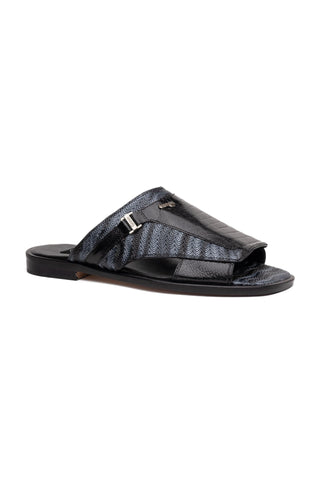 Mauri Aloha 1406/1 Ostrich Skin & Balera Leather Slip-on Sandals (MA5610)