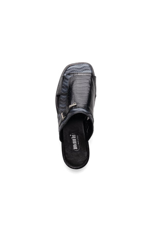 Mauri Aloha 1406/1 Ostrich Skin & Balera Leather Slip-on Sandals (MA5610)
