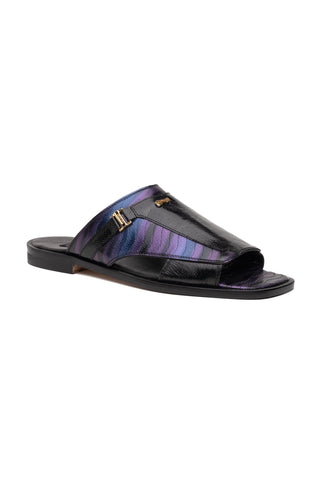 Mauri Aloha 1406/1 Ostrich Skin & Balera Leather Slip-on Sandals (MA5610)