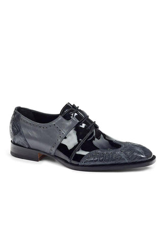Mauri Baby Croc / Patent & Nappa Tri Tone Grey Oxfords 53130/2 (MA4418)