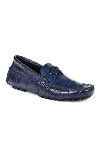 Mauri Bartolini Alligator Wonder Blue Moccasins Art 3420 (MA4702)