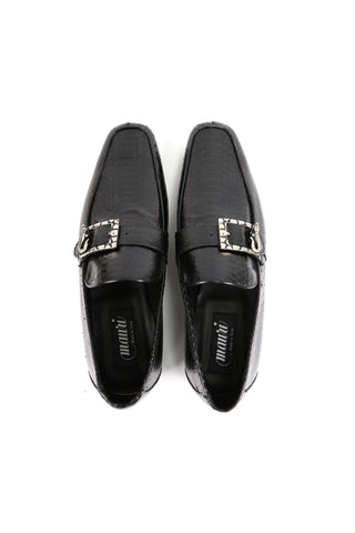 Mauri Black Snake-Skin Loafers 4925 (MAO1017)