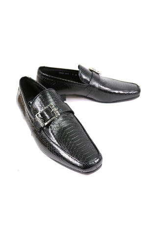 Mauri Black Snake-Skin Loafers 4925 (MAO1017)