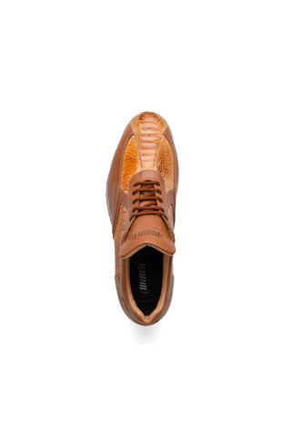 Mauri Bolt M770/4 Exotic Ostrich Leg & Nappa Leather Casual Sneakers (MA5627)(Made to Order)-AmbrogioShoes