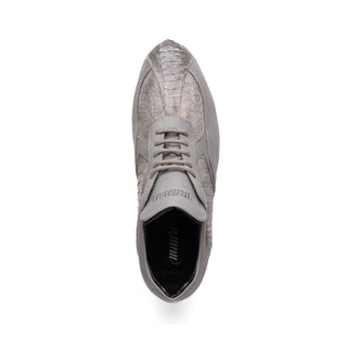Mauri Bolt M770/4 Men's Shoes Exotic Ostrich Leg & Nappa Leather Casual Sneakers (MA5627)(Special Order)-AmbrogioShoes