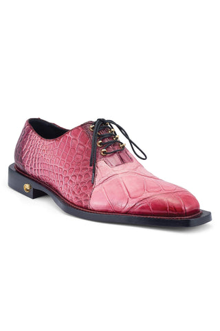 Mauri Candyman 4948/2 Ruby Red Combo Alligator Oxfords (MA5468)