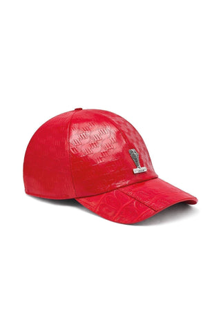 Mauri Cap H65 Men's Exotic Crocodile Skin & Patent Calf-Skin Leather Hat (MAH1014)