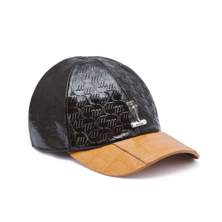Mauri Cap H65 Men's Exotic Crocodile Skin & Patent Calf-Skin Leather Hat (MAH1014)(Made to Order)-AmbrogioShoes