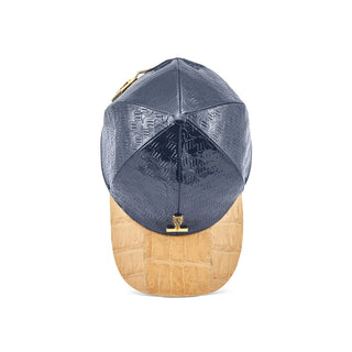 Mauri Cap H65 Men's Exotic Crocodile Skin & Patent Calf-Skin Leather Hat (MAH1014)(Made to Order)-AmbrogioShoes
