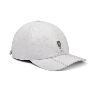 Mauri H65 Men's Wonder White Exotic Caiman Crocodile / Nappa Embbosed Hat (MAH1010)-AmbrogioShoes