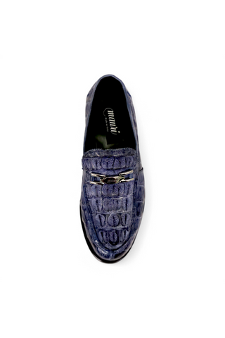 Mauri Chapel 1028/3 Exotic Hornback / Nappa Leather Horsebit Split-Toe Loafer (MA5655)