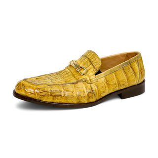 Mauri Chapel 1028/3 Men's Shoes Exotic Hornback / Nappa Leather Horsebit Split-Toe Loafer (MA5655)(Special Order)-AmbrogioShoes