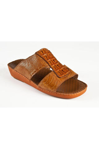 Mauri Cognac Alligator Hornback / Ostrich Leg Sandals 5069 (MAO1051)
