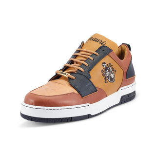 Mauri Crest 8461 Men's Shoes Exotic Crocodile Skin & Calf-Skin Leather Sneakers (MA5493)(Special Order)-AmbrogioShoes