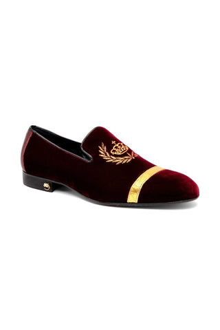 Mauri Crown 3296 Alligator Skin / Velvet / Nappa Leather Slip-On Loafers (MA5570)(Made to Order)-AmbrogioShoes