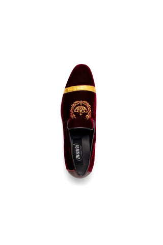 Mauri Crown 3296 Alligator Skin / Velvet / Nappa Leather Slip-On Loafers (MA5570)(Made to Order)-AmbrogioShoes