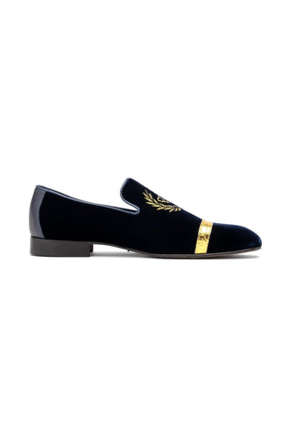 Mauri Crown 3296 Alligator Skin / Velvet / Nappa Leather Slip-On Loafers (MA5570)