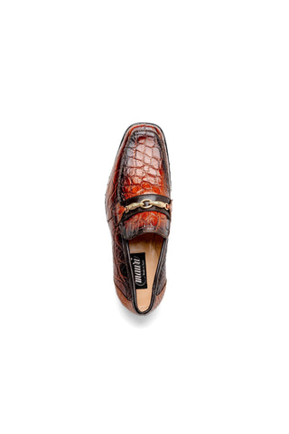 Mauri Debonair 4894-7 Alligator / Nappa Horsebit Split-Toe Loafer
