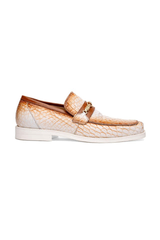 Mauri Debonair 4894-7 Alligator / Nappa Leather Horsebit Split-Toe Loafer