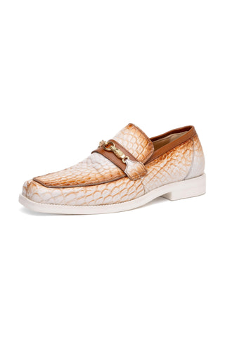 Mauri Debonair 4894-7 Alligator / Nappa Leather Horsebit Split-Toe Loafer