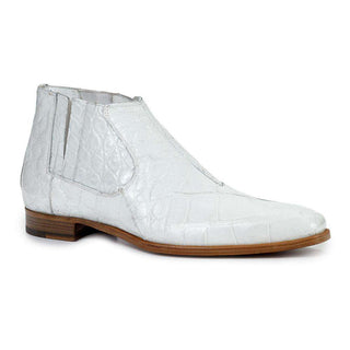 Mauri Designer Shoes 4780 Men's Body Alligator White Boots (MA4414)-AmbrogioShoes