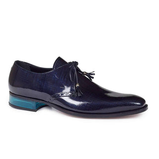 Mauri Designer Shoes 4801 Mens Designer Shoes Mantegna Blue Canapa Patent Leather Oxfords Art (MA4641)-AmbrogioShoes