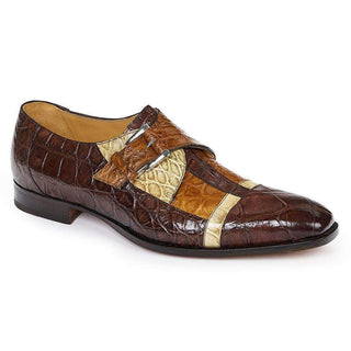 Mauri Shoes Exotic Skin Men's Ontano Bone & Brandy Alligator Body Loafers 4841(MA4801)-AmbrogioShoes