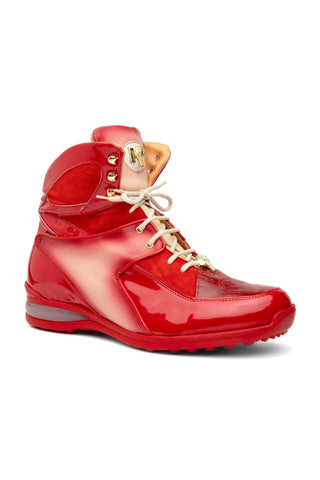 Mauri Diamond 8402 Exotic Crocodile / Suede / Nappa / Patent High-Top Sneakers (MA5625)