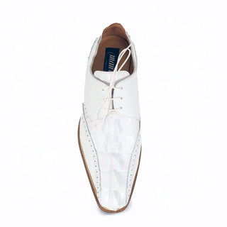 Mauri Don 2670/2 Men's Shoes Exotic Hornback Tail / Pebble Grain Leather Derby (MA5658)(Special Order)-AmbrogioShoes