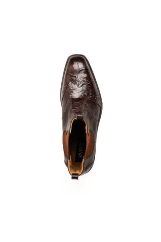 Mauri Ebony 1092 Alligator / Ostrich Leg / Leather Chelsea Boot