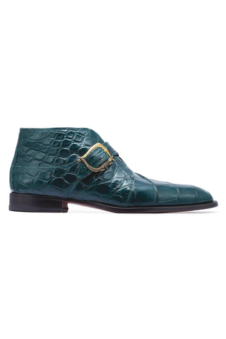 Mauri Esquire 4955 Hutner Green Exotic Alligator Chukka Boots (MA5262)