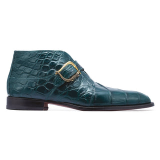 Mauri Esquire 4955 Men's Shoes Hutner Green Exotic Alligator Chukka Boots (MA5262)-AmbrogioShoes