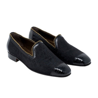Mauri Finesse Men's Shoes Tejus Lizard & Fabric Dress Loafers 3073 (MA5103)-AmbrogioShoes