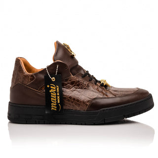 Mauri Ghost 8423 Men's Shoes Exotic Crocodile / Nappa Leather Sneakers (MA5649)-AmbrogioShoes