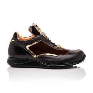 Mauri Goldie M705/3 Men's Shoes Exotic Crocodile / Velvet / Nappa / Patent Leather Sneakers (MA5645)-AmbrogioShoes