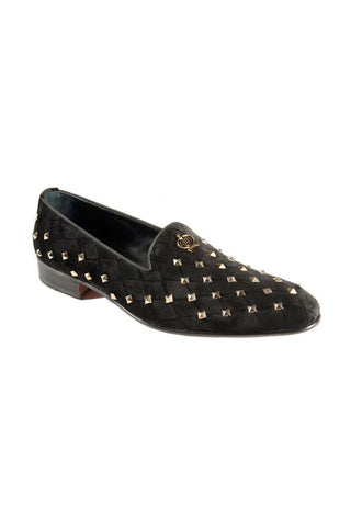 Mauri Grazia Black Crystalized Velvet Loafers 3063 (MAO1015)