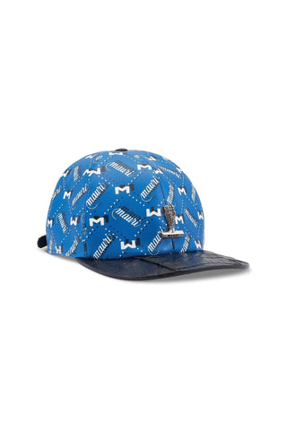 Mauri H65 Men's Blue & Black Crocodile / Leather Hat (MAH1040)