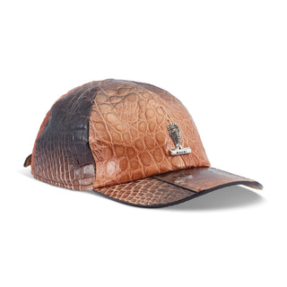 Mauri H65 Men's Brown Combo Exotic Alligator Hat (MAH1036)-AmbrogioShoes