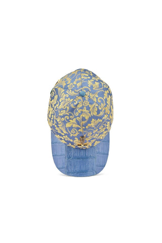 Mauri H65 Men's Crocodile Skin & Gobelins Fabric Hat (MAH1021)